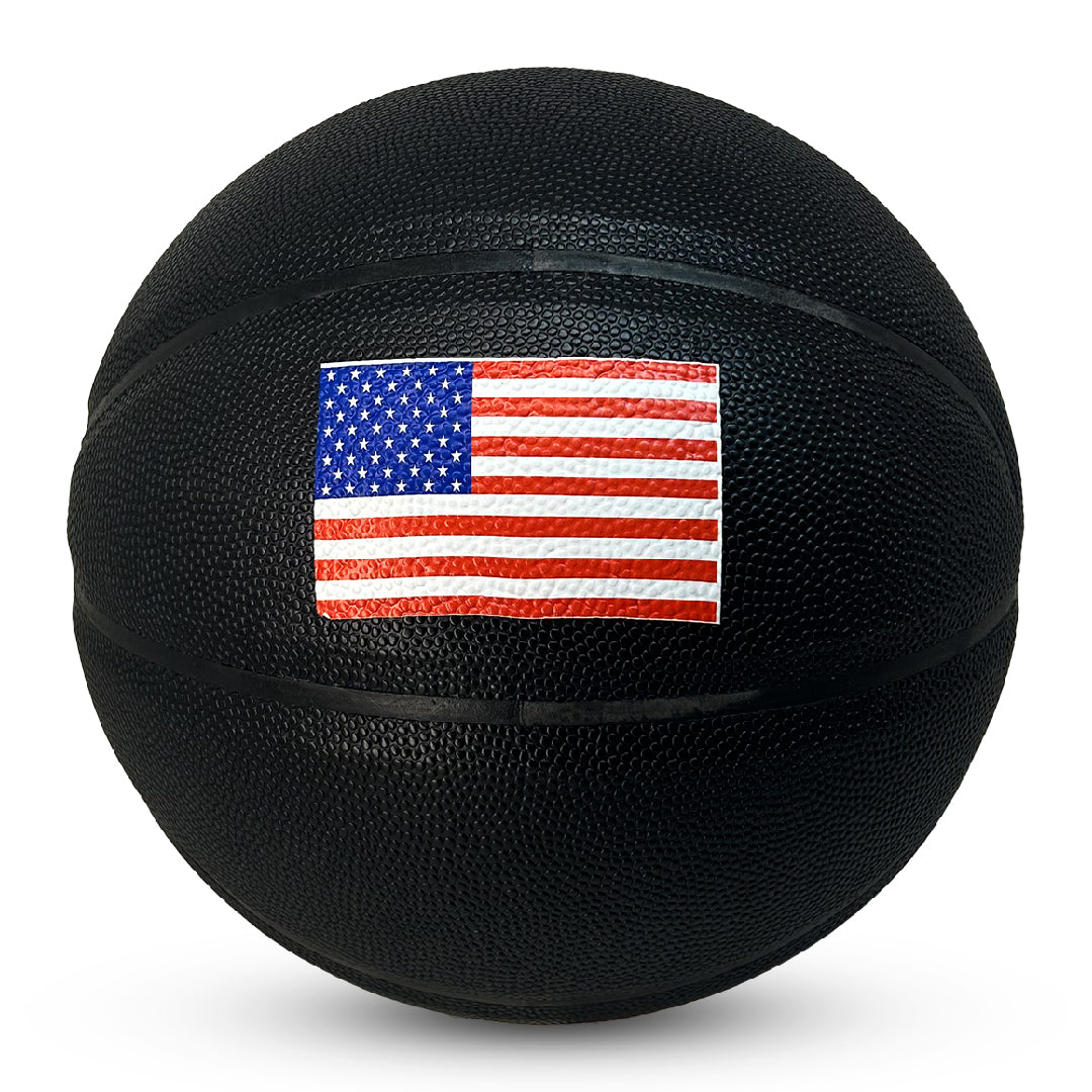 All Black Basketball With USA Flag