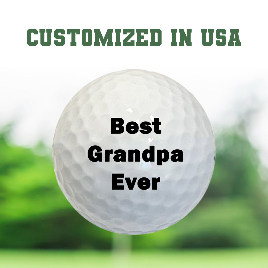 Custom Best Grandpa Ever Golf Balls C