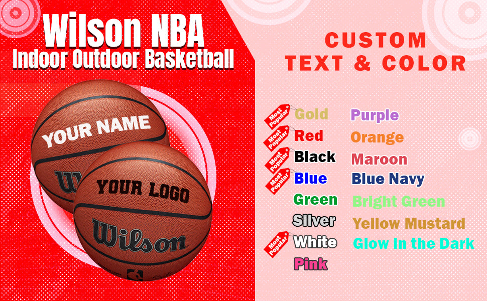 Customized Wilson NBA Basketball Custom Colors
