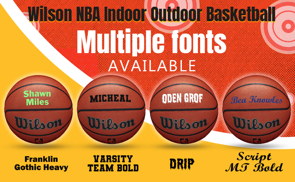 Customized Wilson NBA Basketball Custom Fonts