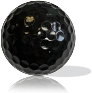 black golf ball blank on a white background