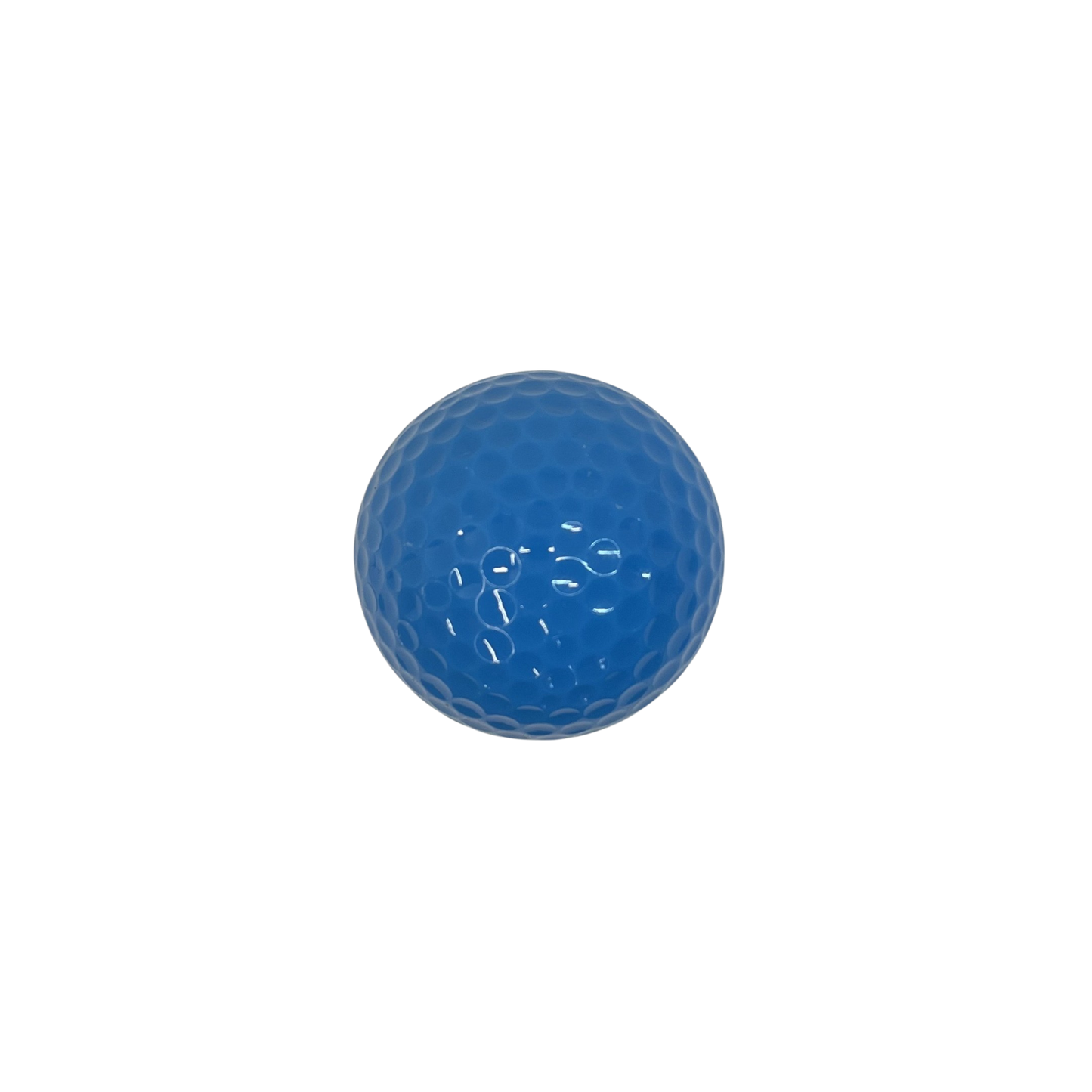Blue golf ball on a white background