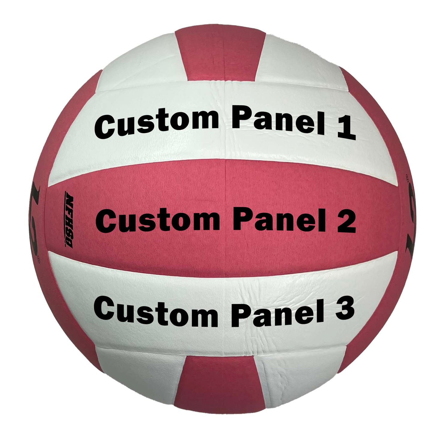 Three available custom panels for pink volleyball