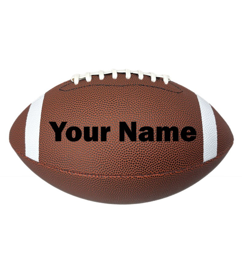 Customized Football with Stripes Personalized with Your Name Black