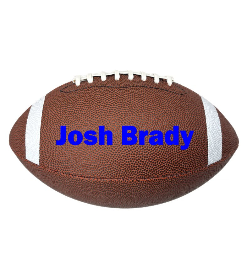 Customized Football with Stripes Personalized with Your Name Blue