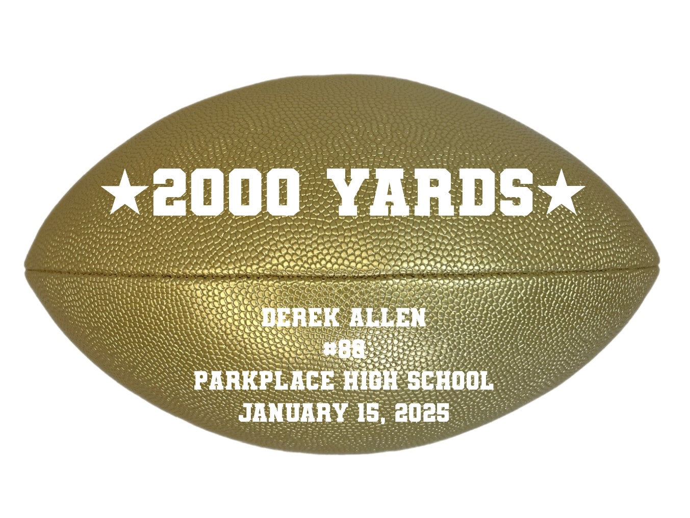 Customized Gold Football Awards Player Gift White