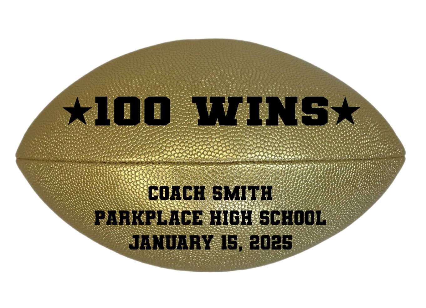 Customized Gold Football Awards Coach Gift