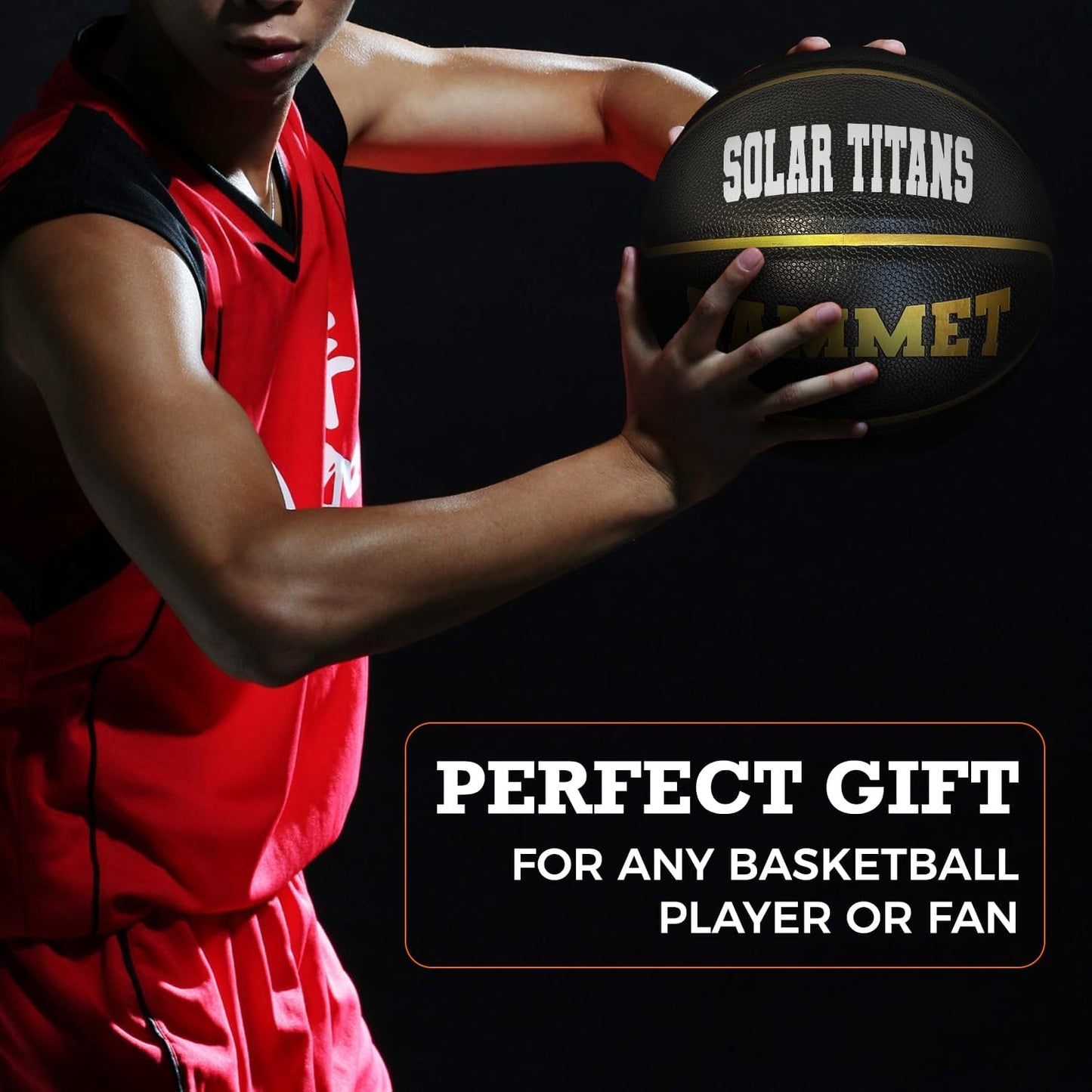Customized Black and Gold Basketball Perfect Player Team Gift