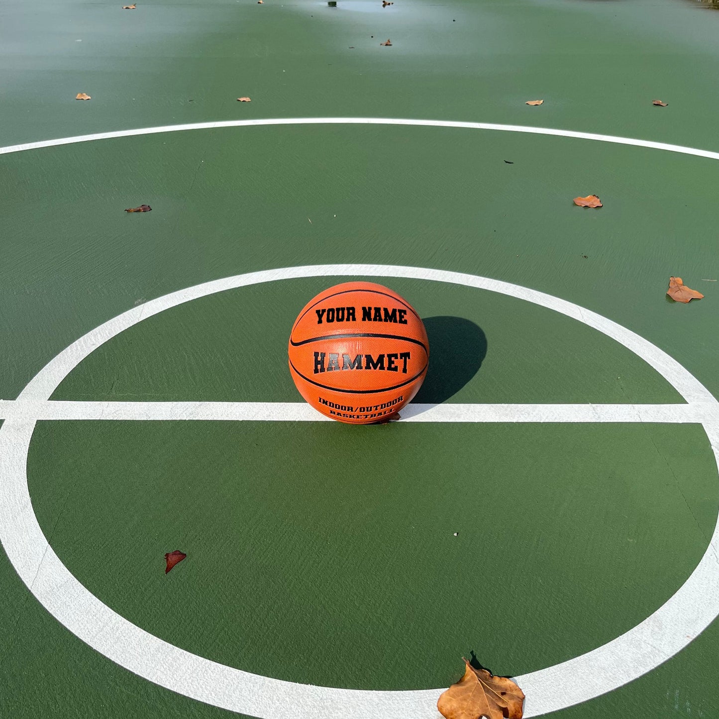 Customized Hammet Indoor Outdoor Basketball with Black Text