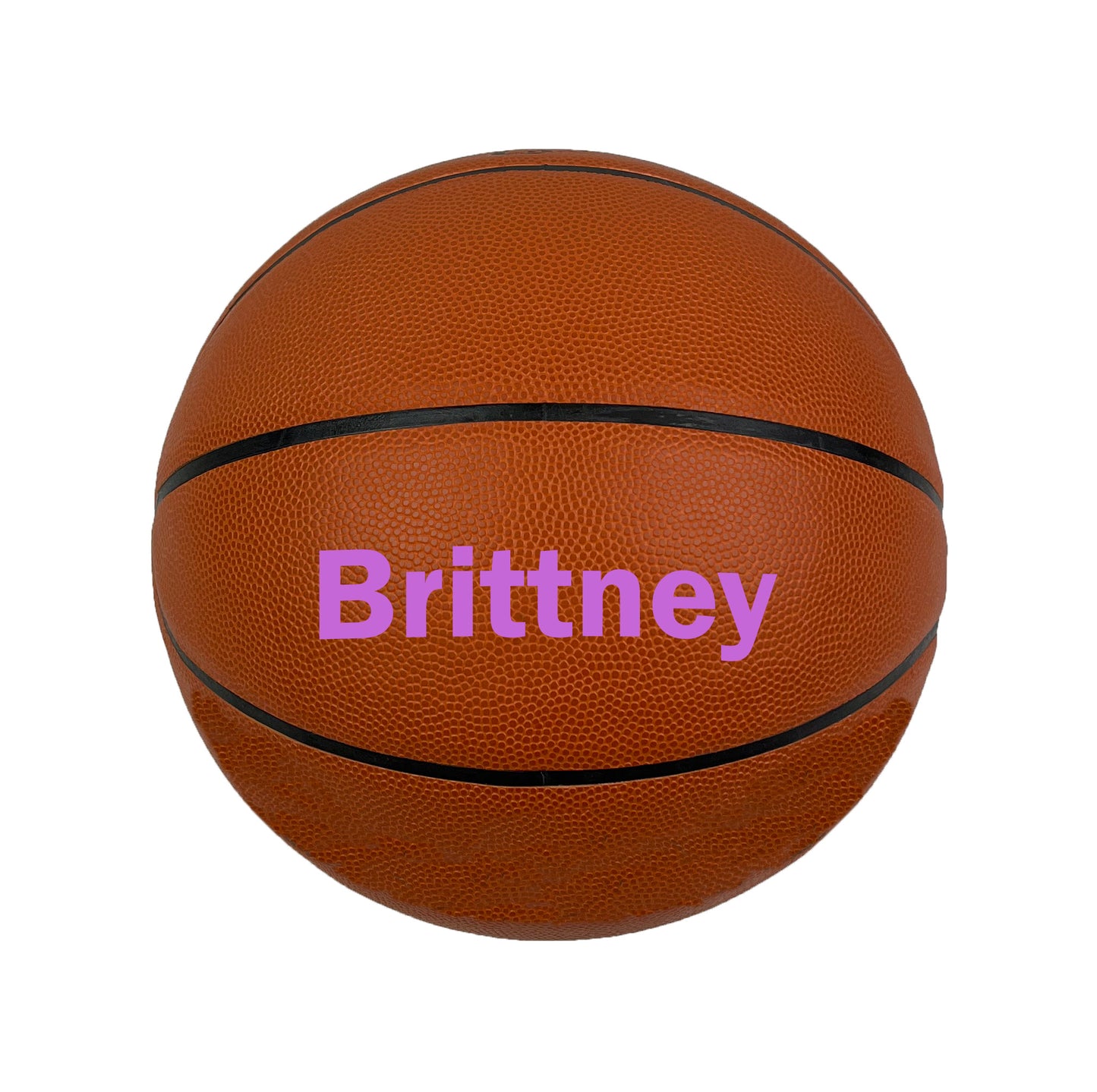 Customized Personalized Orange Basketball with Purple Text