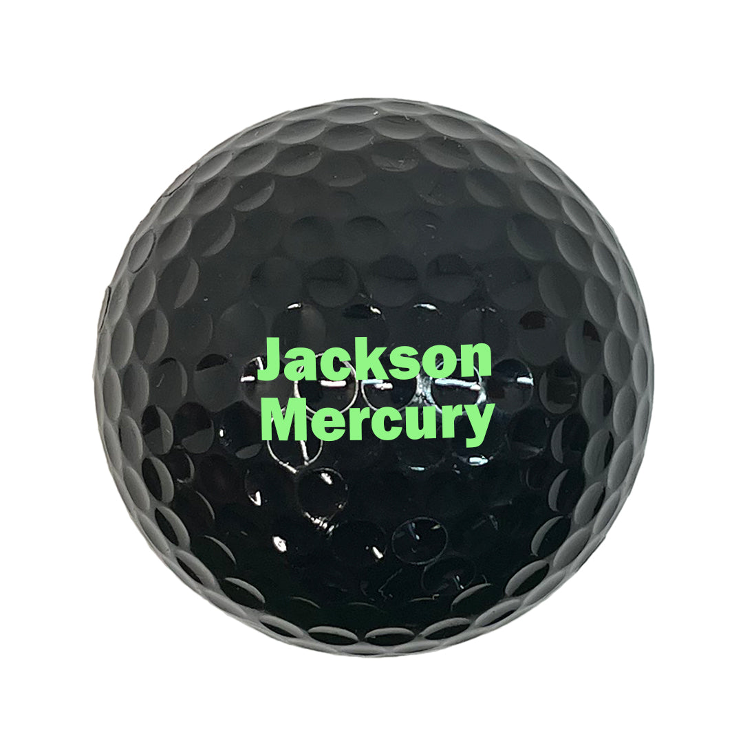 Customized Personalized Black Golf Ball 12 Pack Franklin Heavy in Green