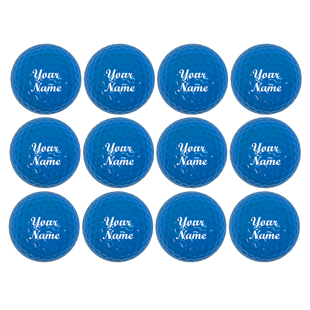 Customized Personalized Blue Golf Ball 12 Pack