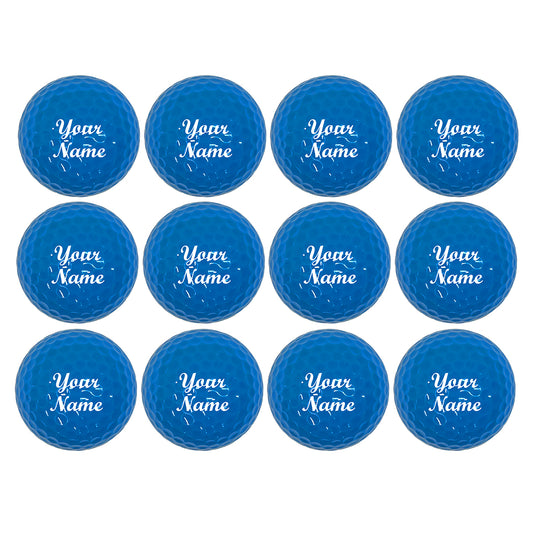 Customized Personalized Blue Golf Ball 12 Pack