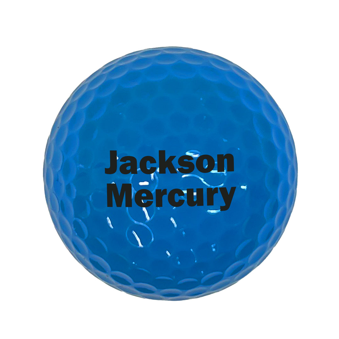 Customized Personalized Blue Golf Ball 12 Pack Black
