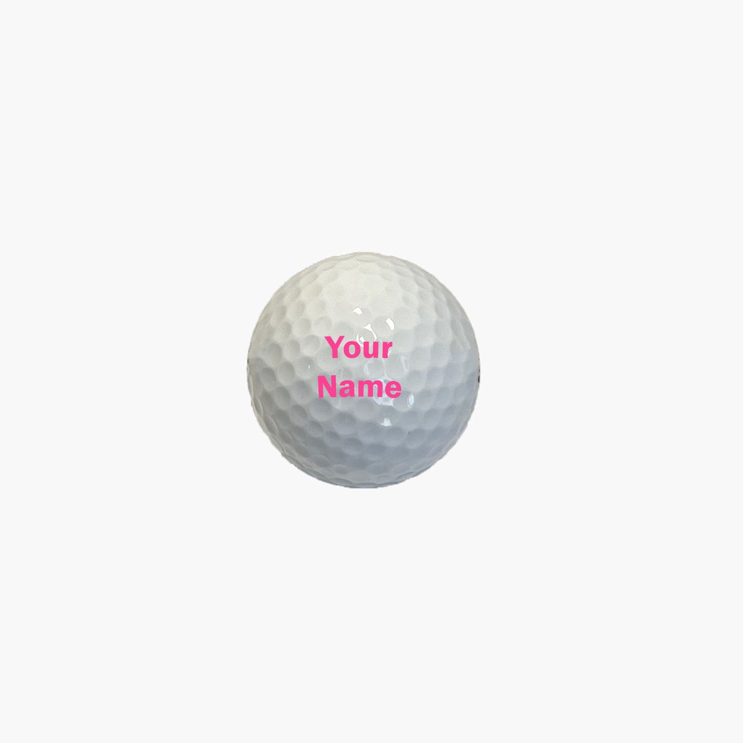 Customized Personalized Golf Ball with Pink Text