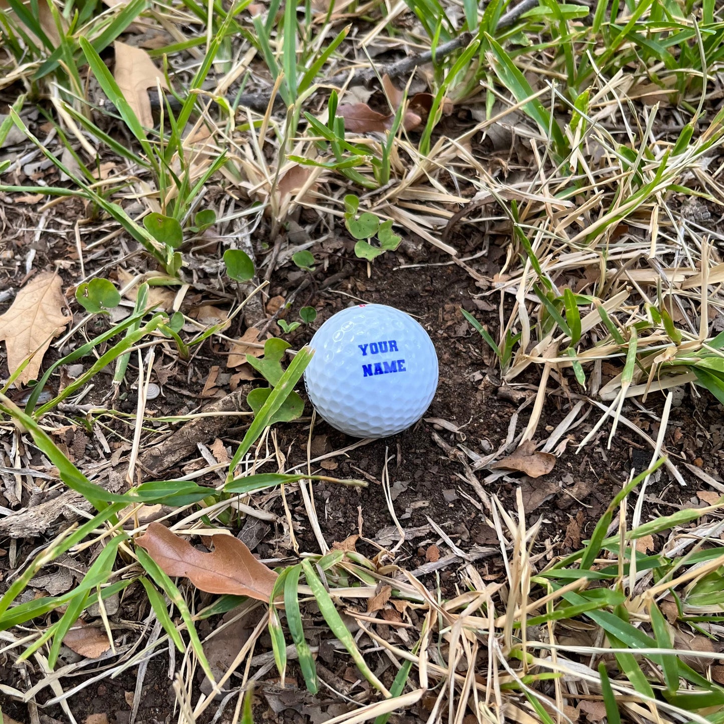 Customized Personalized Golf Ball with Blue Text