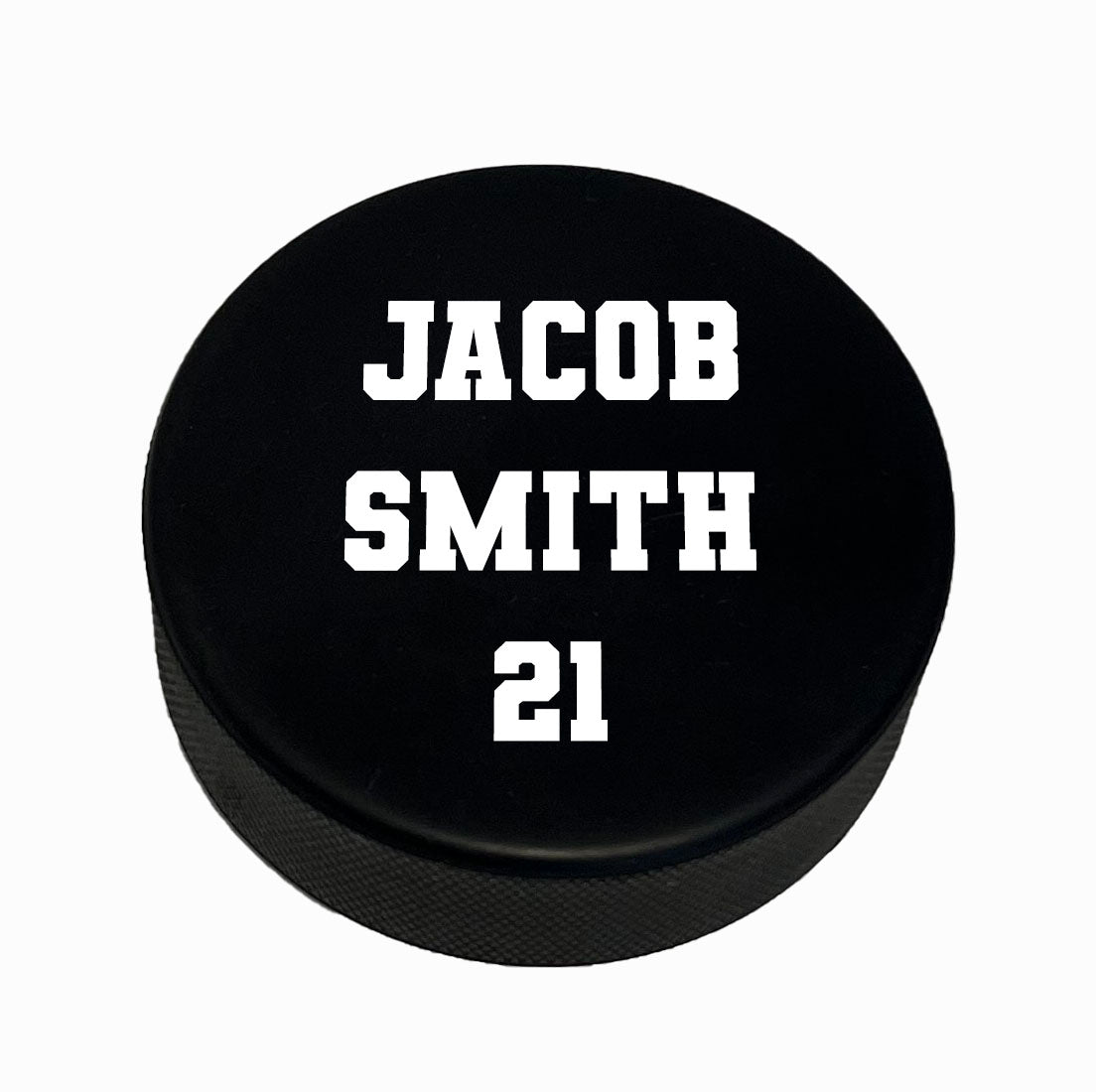 Customized Personalized Hockey Puck White