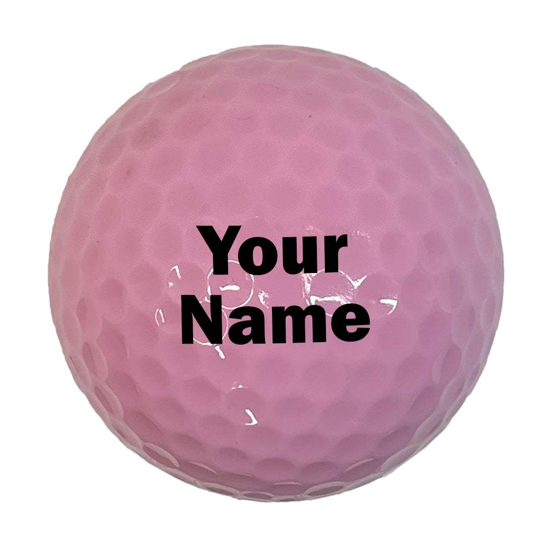 Customized Personalized Pink Golf Balls, 12 Pack