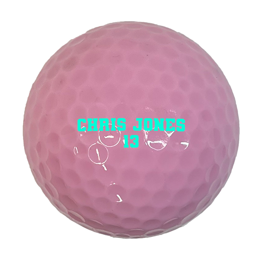 Customized Personalized Pink Golf Balls, 12 Pack