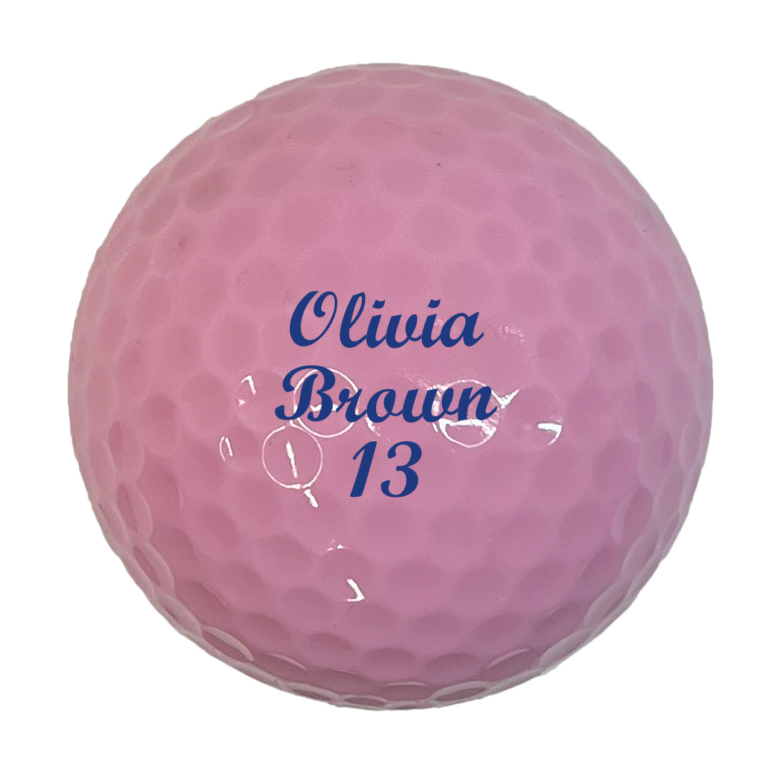 Customized Personalized Pink Golf Balls, 12 Pack