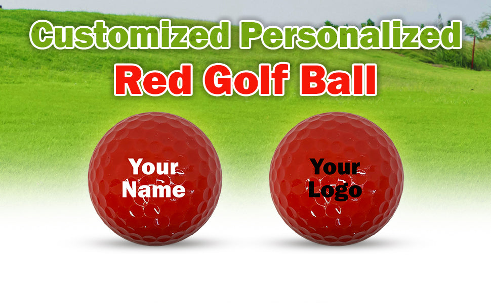 Customized Personalized Red Golf Balls