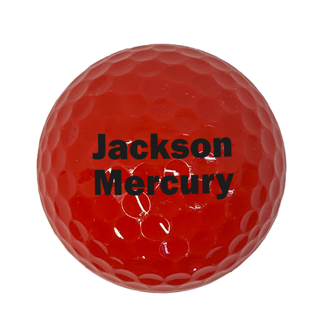 Customized Personalized Red Golf Balls 3 pack Franklin Heavy in color black