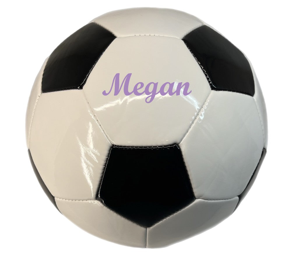 Customized Soccer Ball Personalized with Purple Name