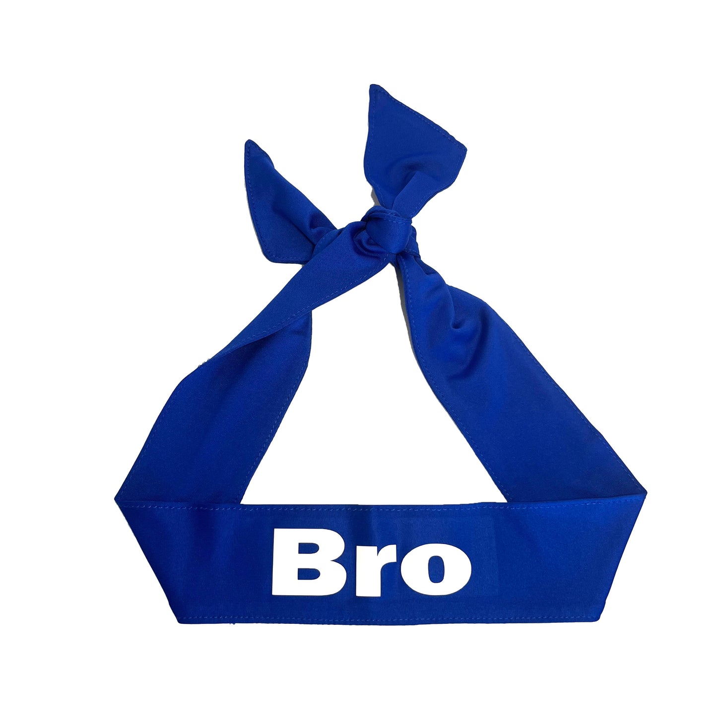 Customized Sports Tie Headband Blue