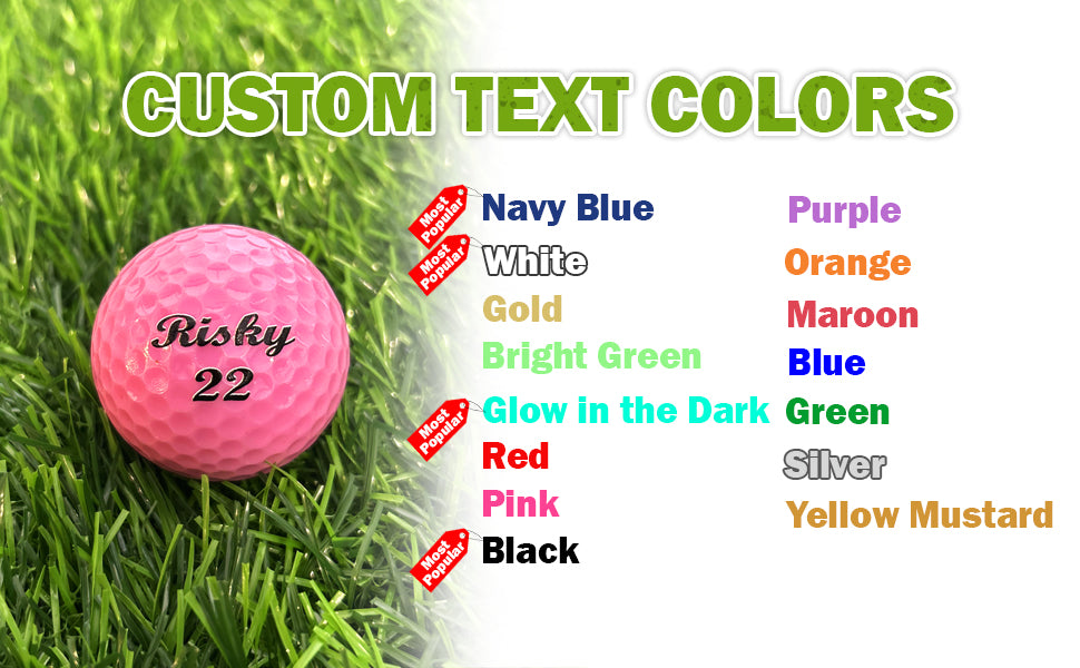 Customized Personalized Pink Golf Balls, 3 Pack