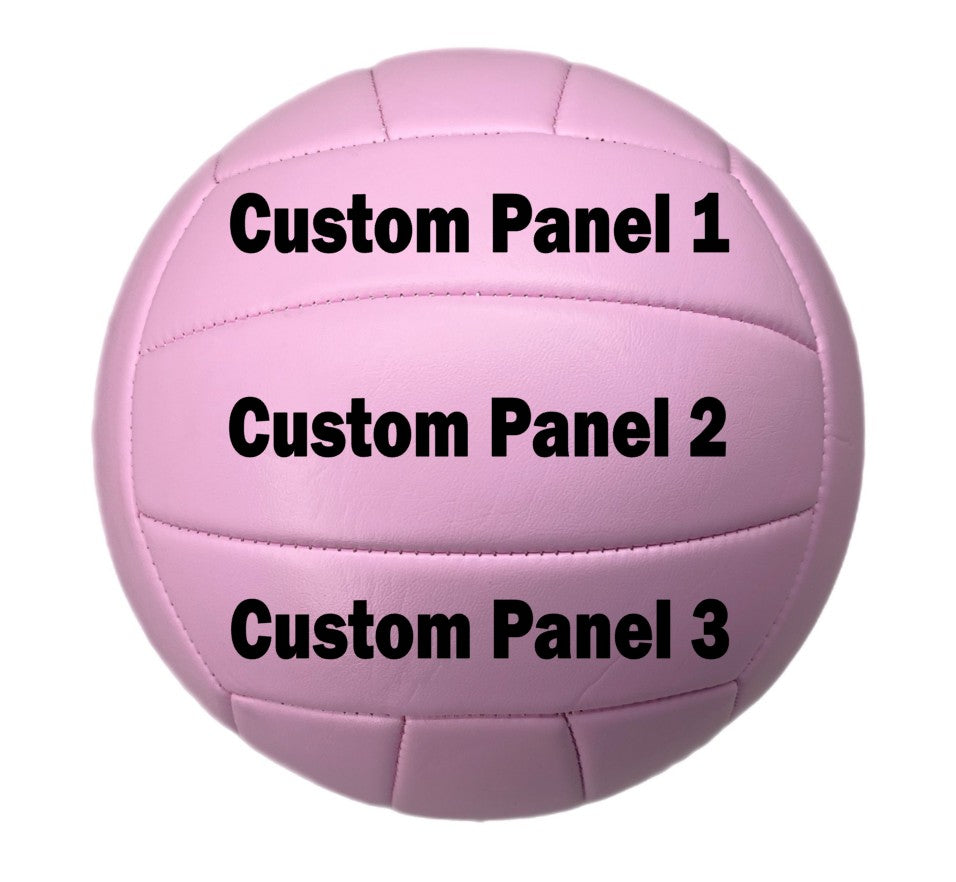 Customized Pink Volleyball Personalized with Multiple Panels