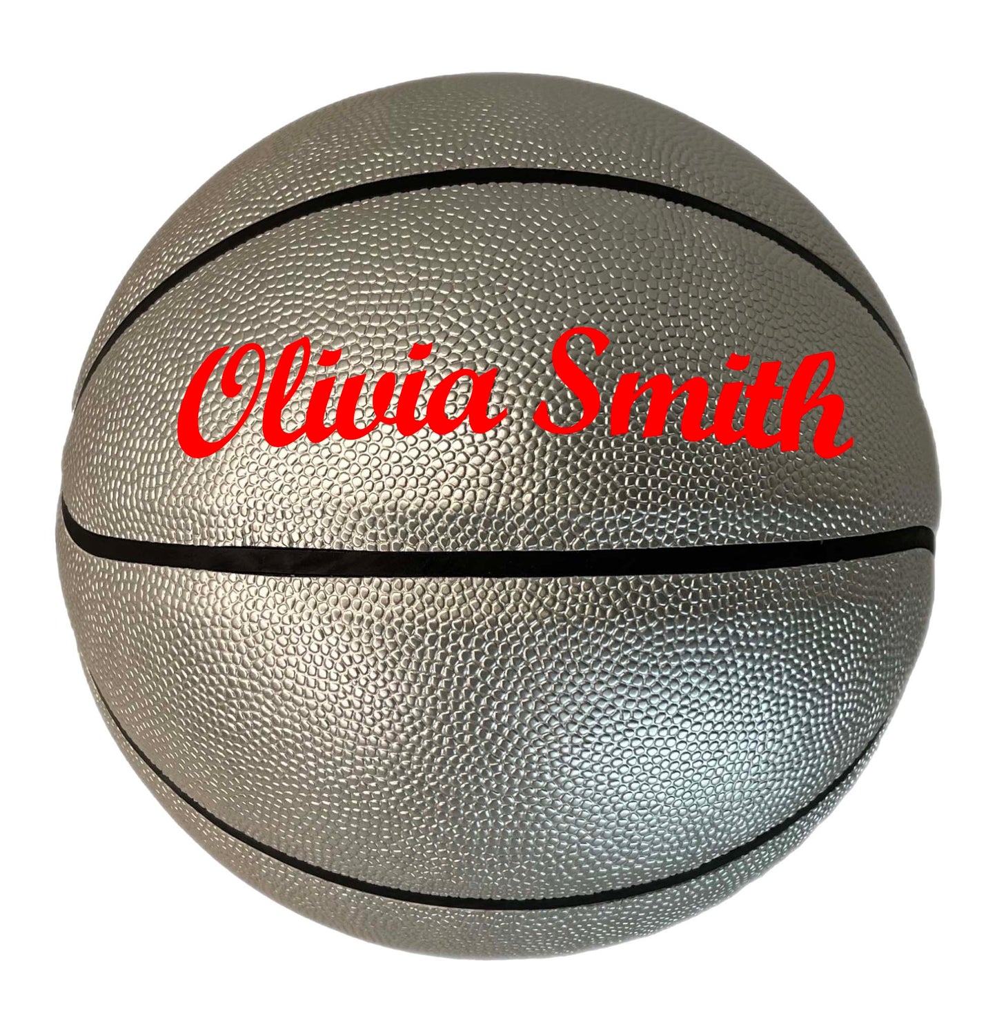 Customized Silver Basketball, Non Branded Sizes 29.5" or 28.5"