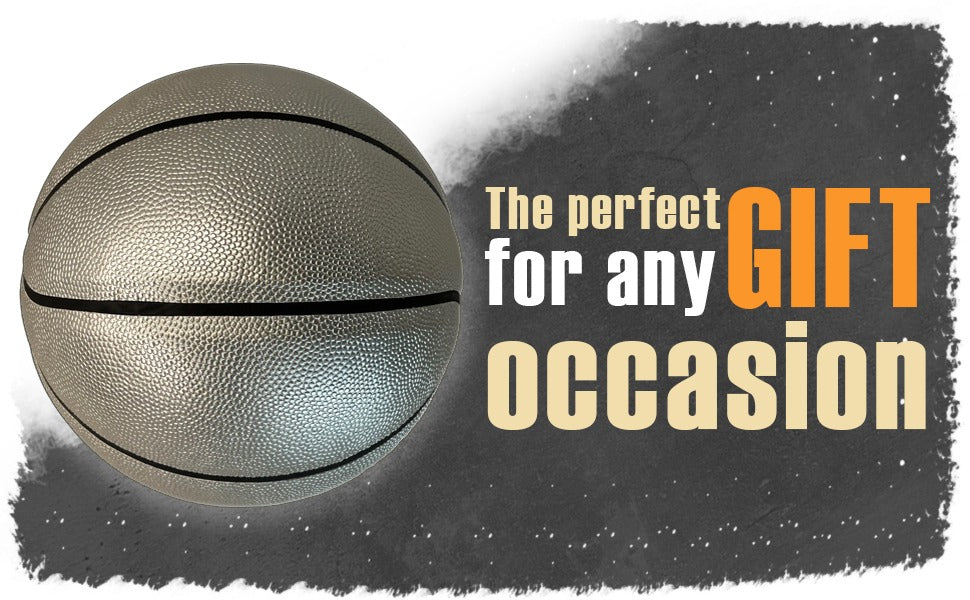 Blank Silver Basketball Non Branded Promotional Basketball Gift