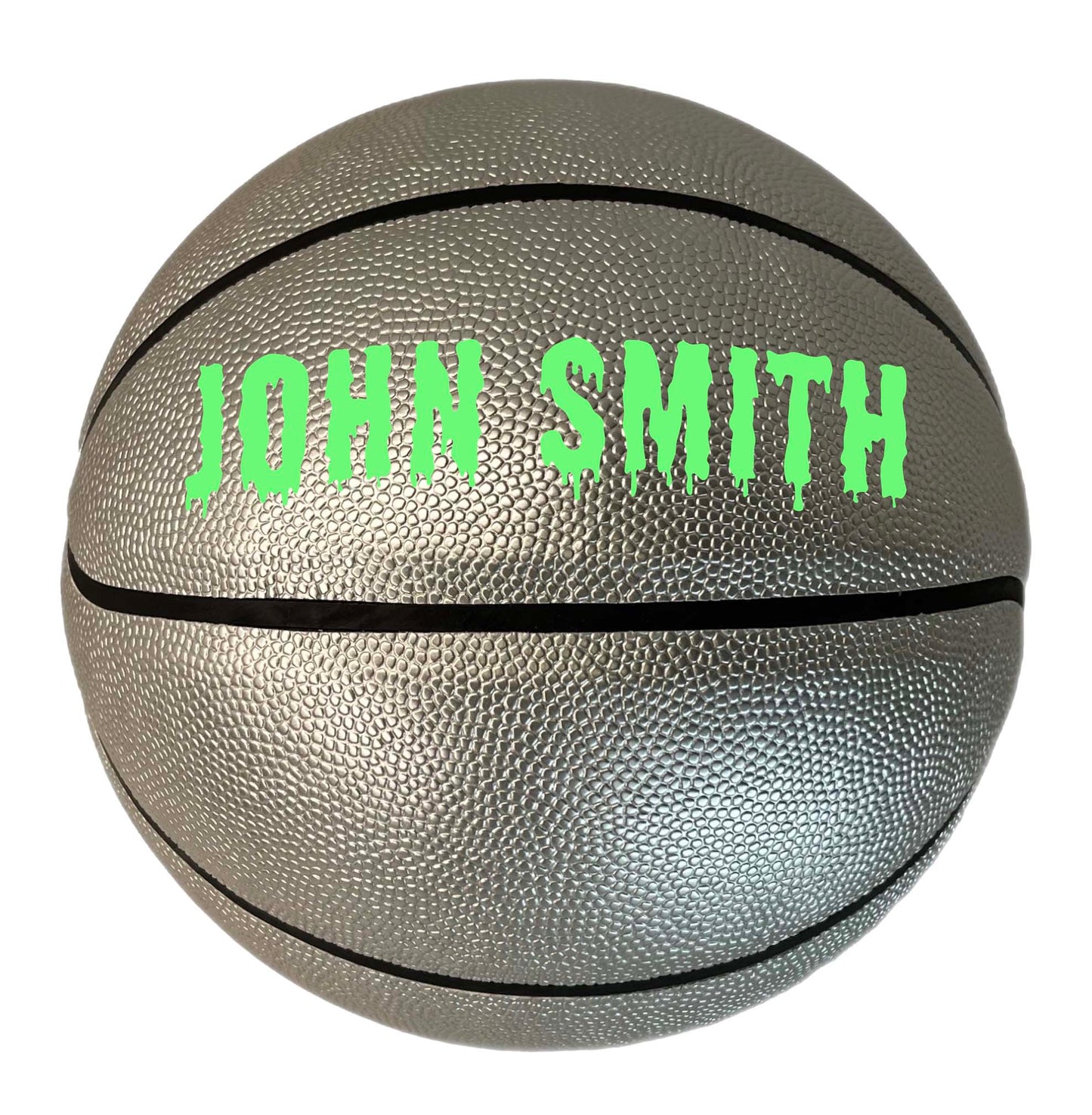 Customized Silver Basketball, Non Branded Sizes 29.5" or 28.5"
