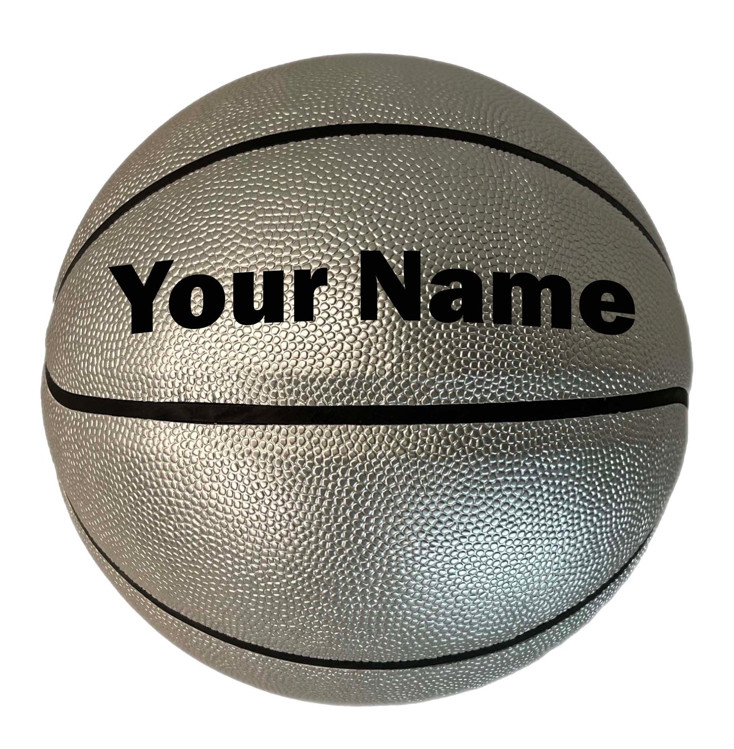 Customized Silver Basketball, Non Branded Sizes 29.5" or 28.5"