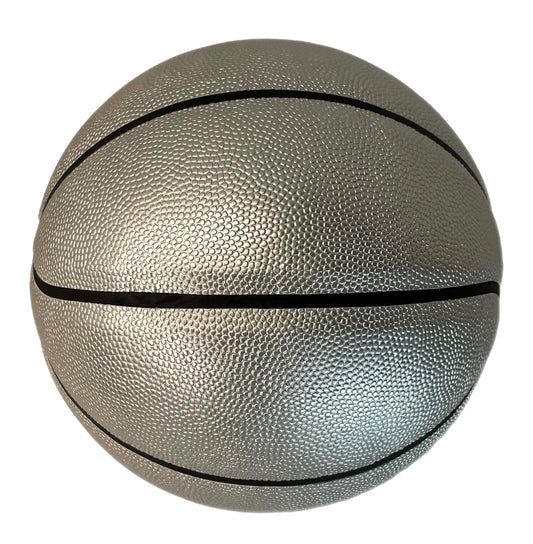 Blank Silver Basketball Non Branded Promotional Basketball