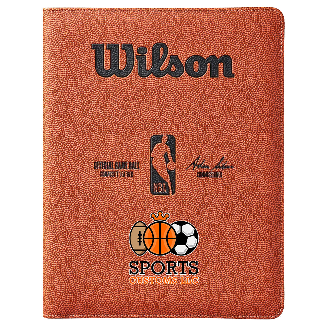 Customized Wilson NBA Basketball Padfolio Logo Sample