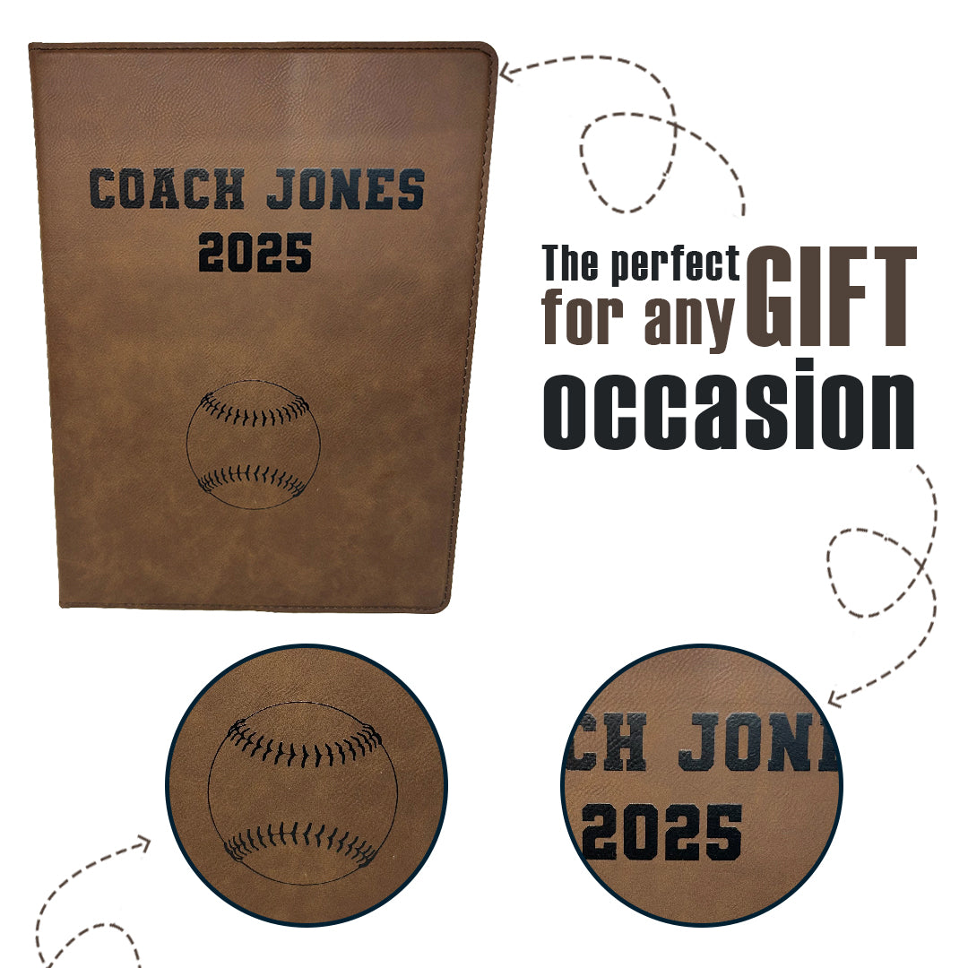 Customized Baseball Padfolio Perfect Gift
