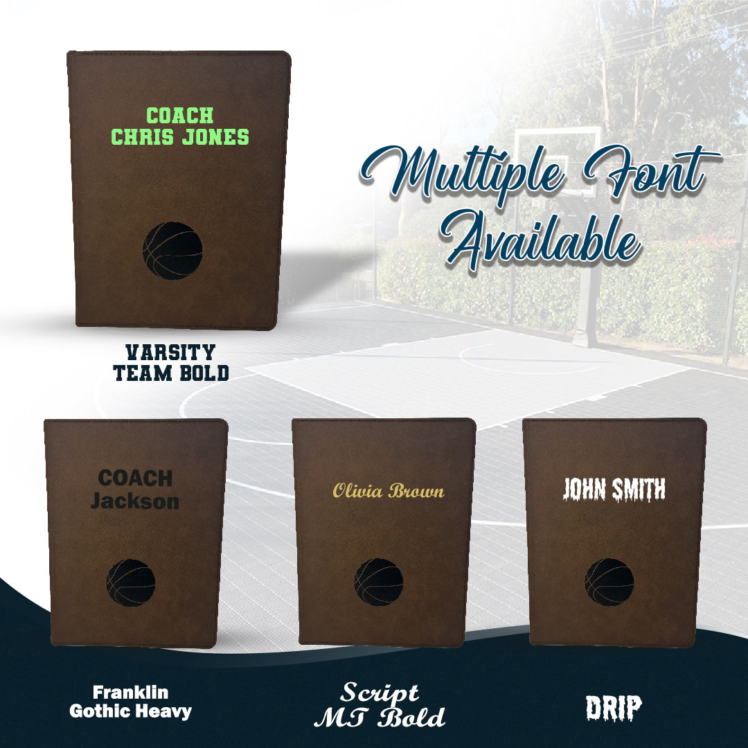 Customized Basketball Padfolio Multiple Font Available