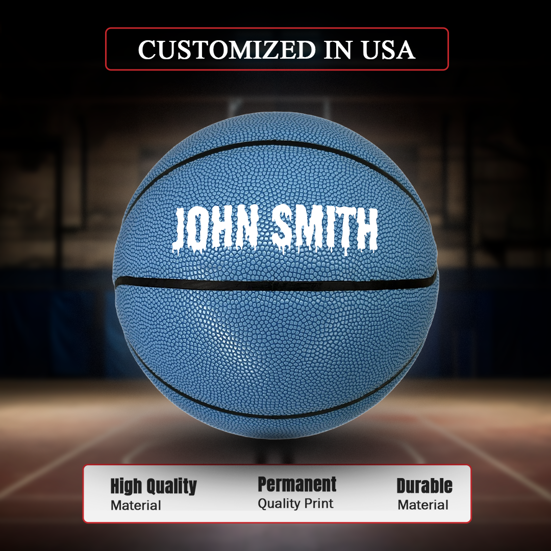Personalized Blue Basketball Customized in USA
