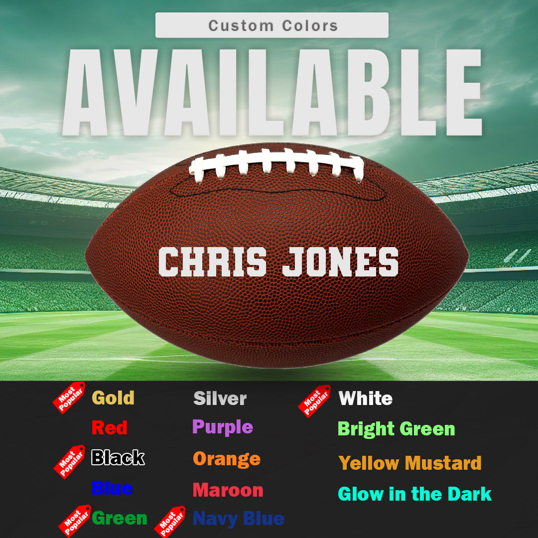 Customized Football no Stripes Personalized Available Custom Colors