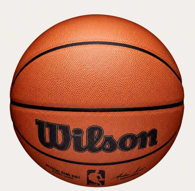 Customizable NBA Official Game Basketball with blank panel.