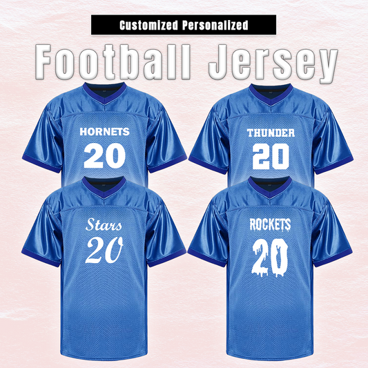 Customized Football Blue Jersey A