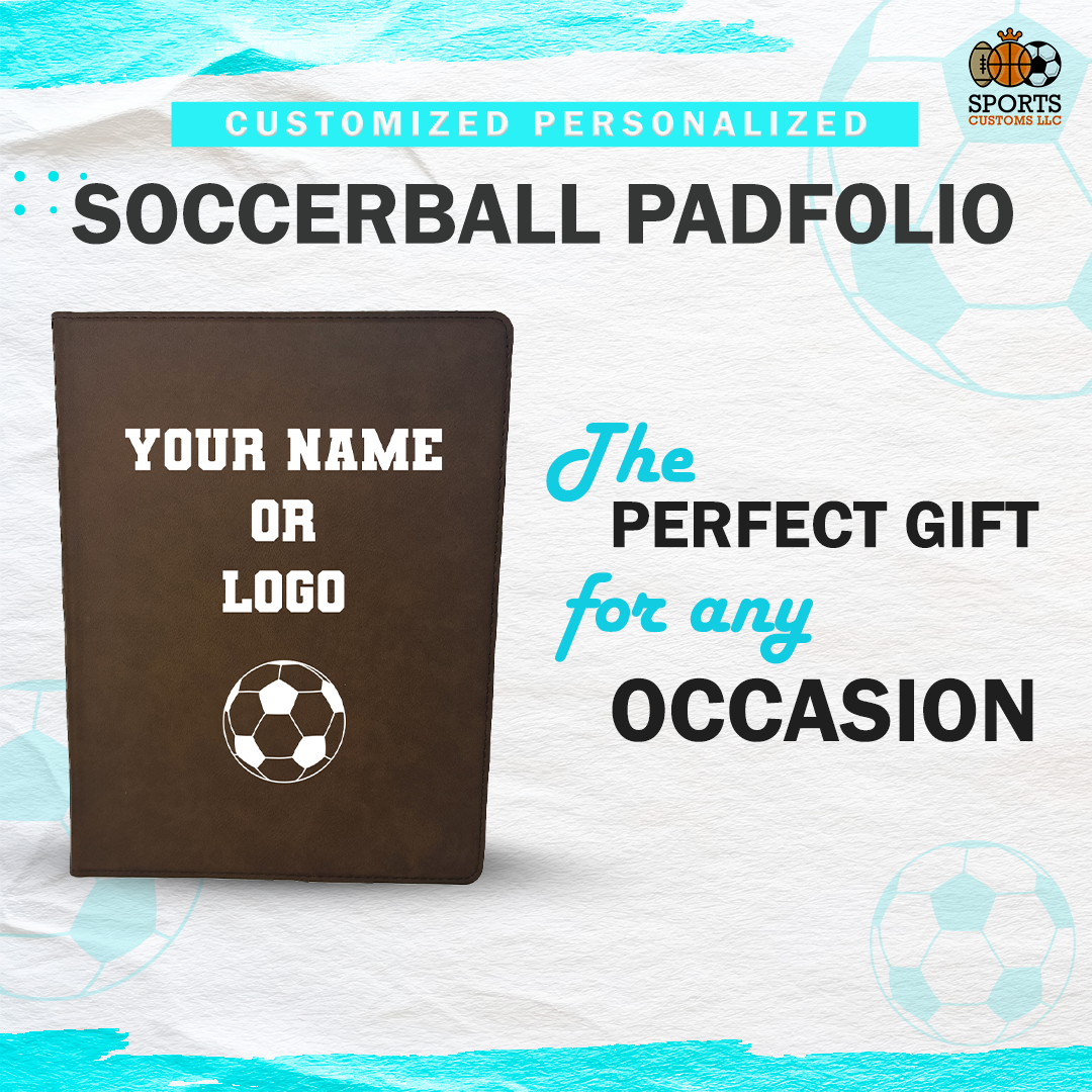 Customized Soccer Padfolio, Soccer Perfect Gift