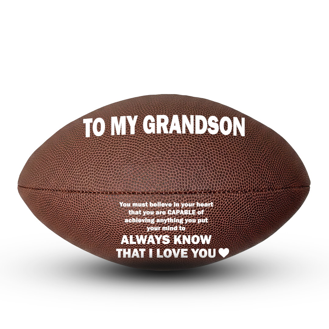 Customized To My Grand Son Football Player E
