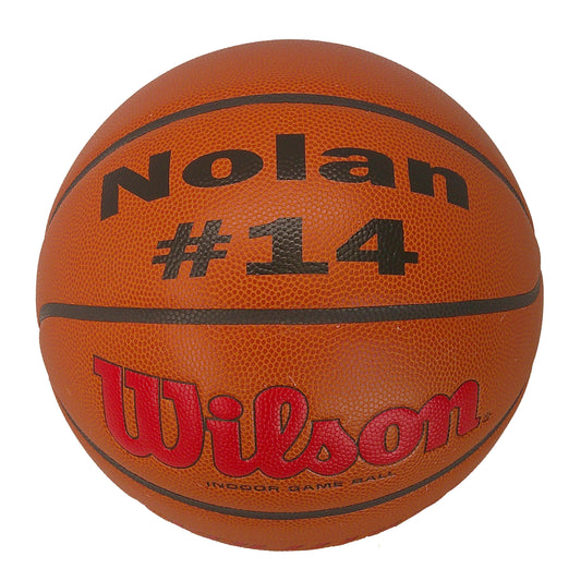Customized Wilson Evolution Scarlet Red Basketball with Black Text