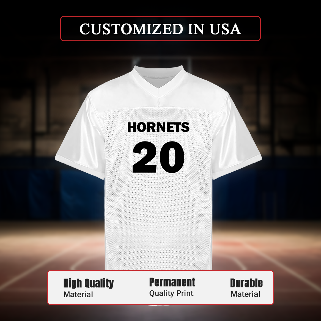 Personalized White Football Jersey Customized