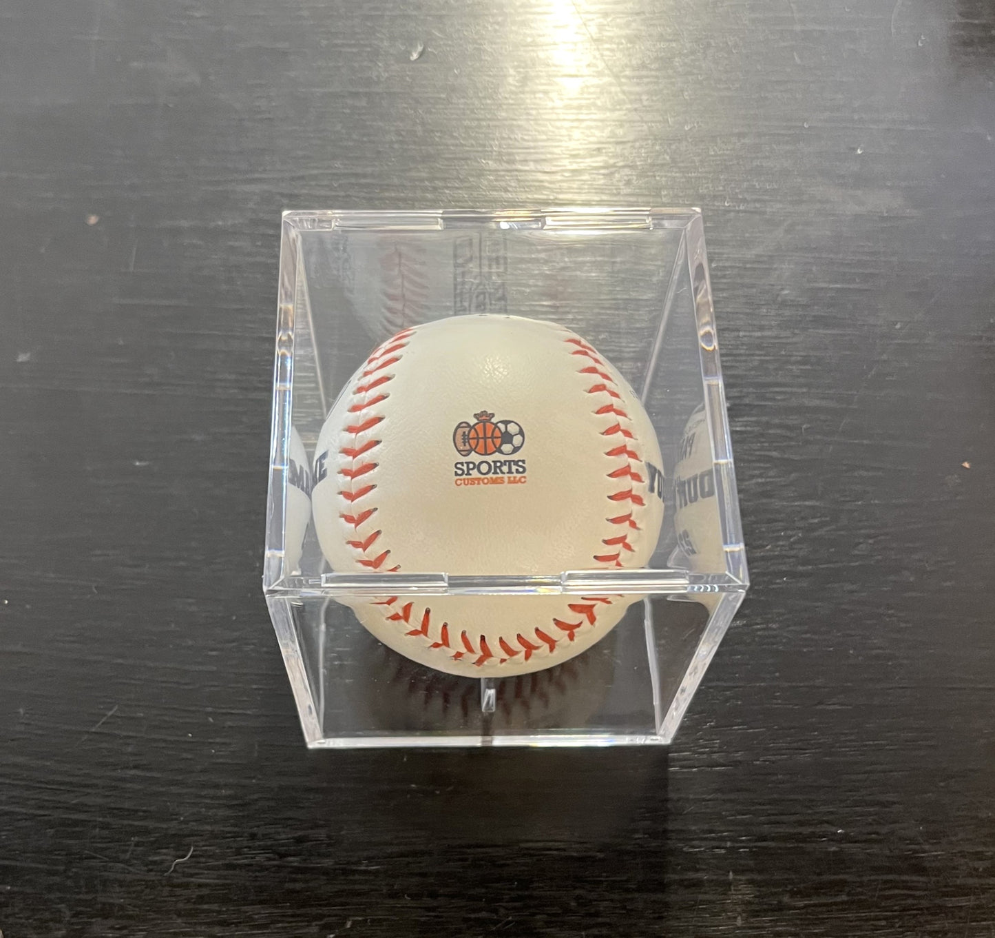 Baseball Display Case with Custom Logo