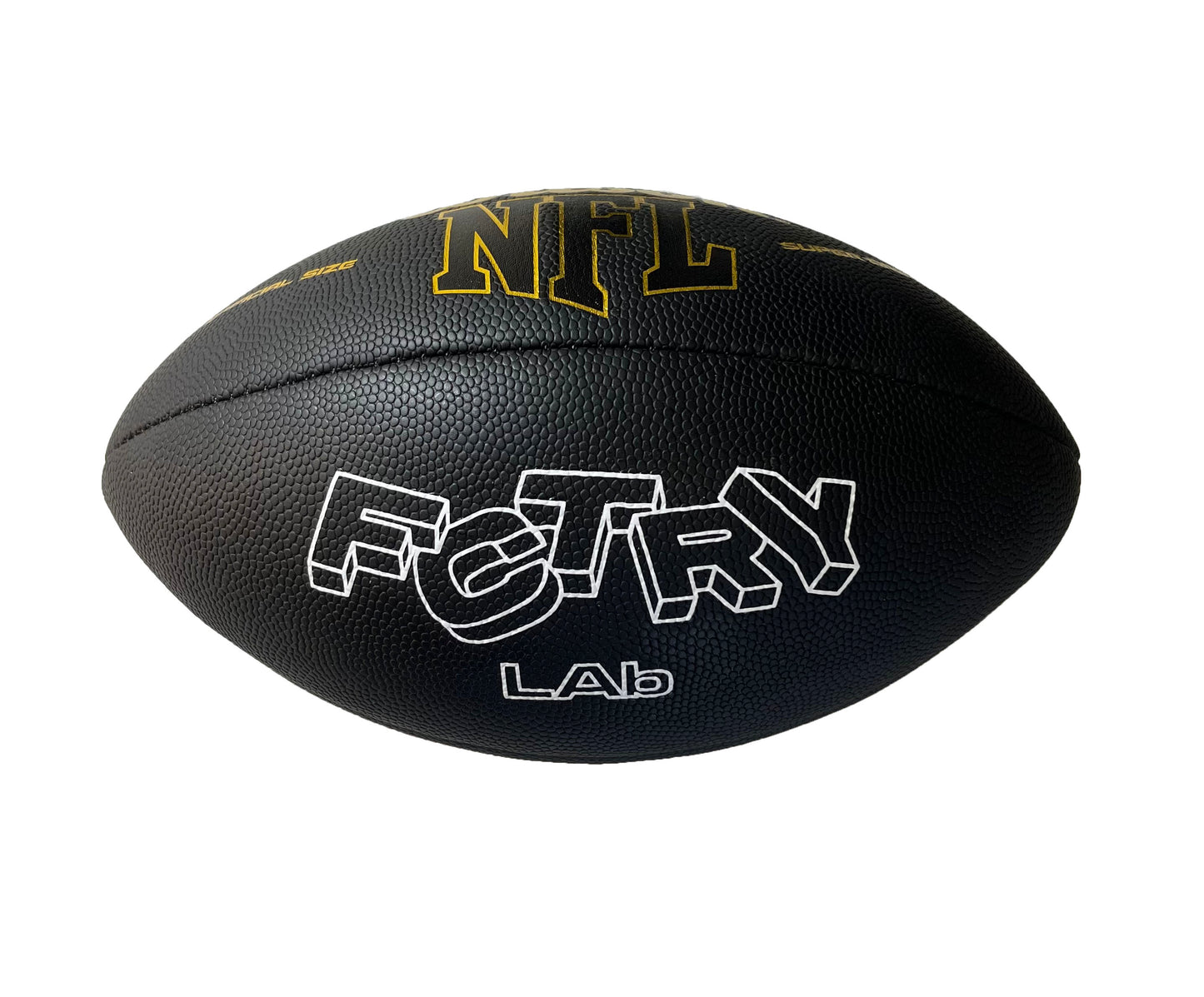 Customized Wilson Black and Gold Football with White Logo