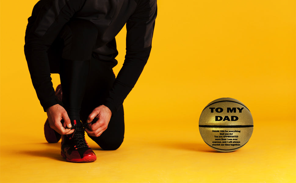 To My Dad Basketball Gold 1