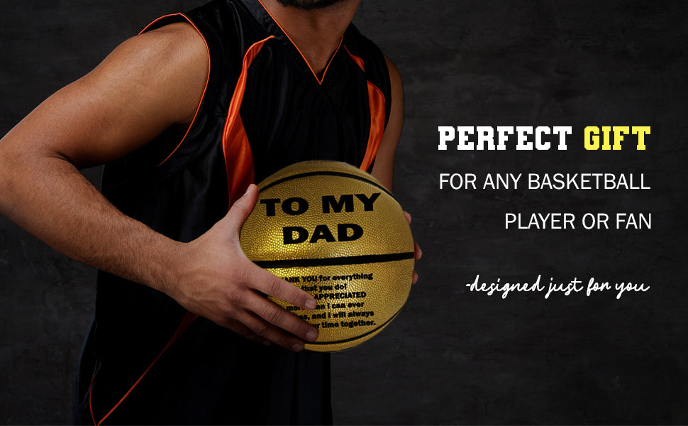 To My Dad Basketball Gold 3